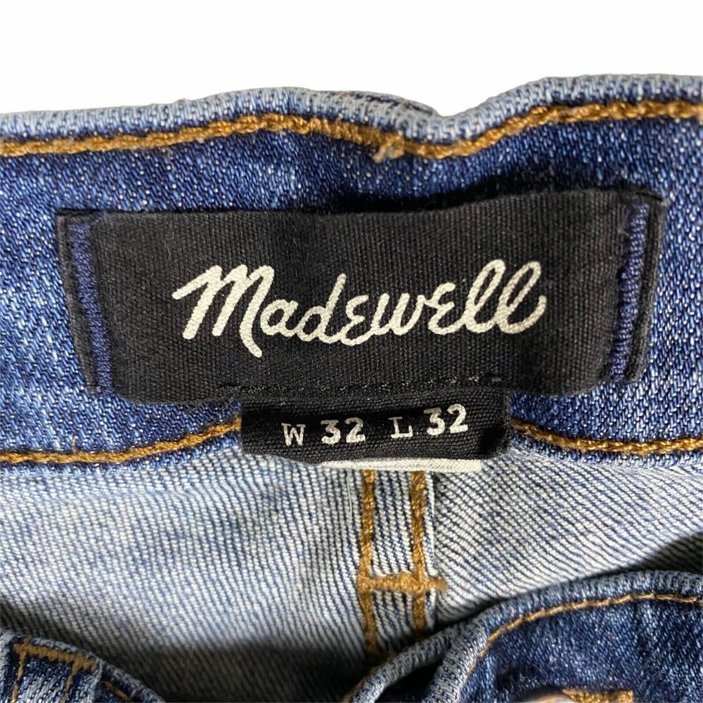 Madewell Jeans 32x32 (fit 32x29) Skinny Raw Hem Shortened Stretch Denim Faded - Picture 2 of 8